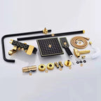Modern adjustable swivel shower head metal shower fixture on the wall