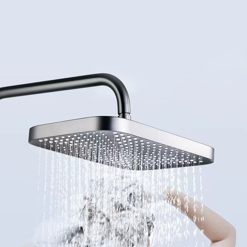Modern adjustable swivel shower head metal shower fixture on the wall