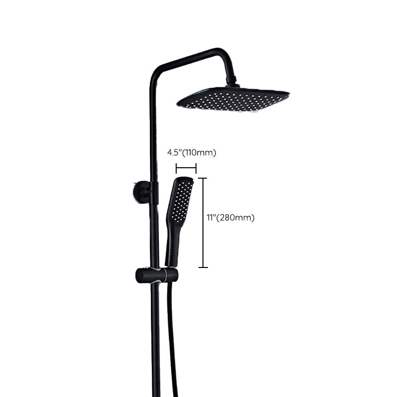 Modern adjustable swivel shower head metal shower fixture on the wall
