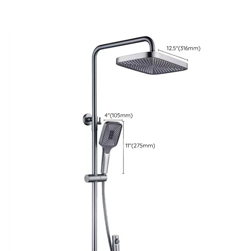Modern adjustable swivel shower head metal shower fixture on the wall