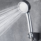 Modern hand shower head 5 spray patterns Chrome Round Wall mounted shower head