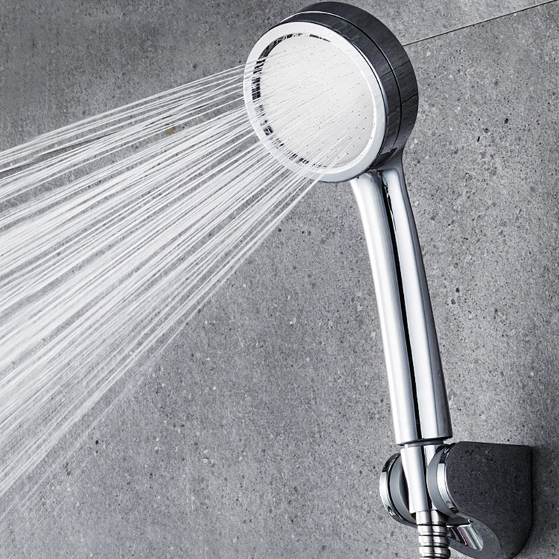 Modern handheld shower head 5 spray patterns chrome round wall mounted shower head