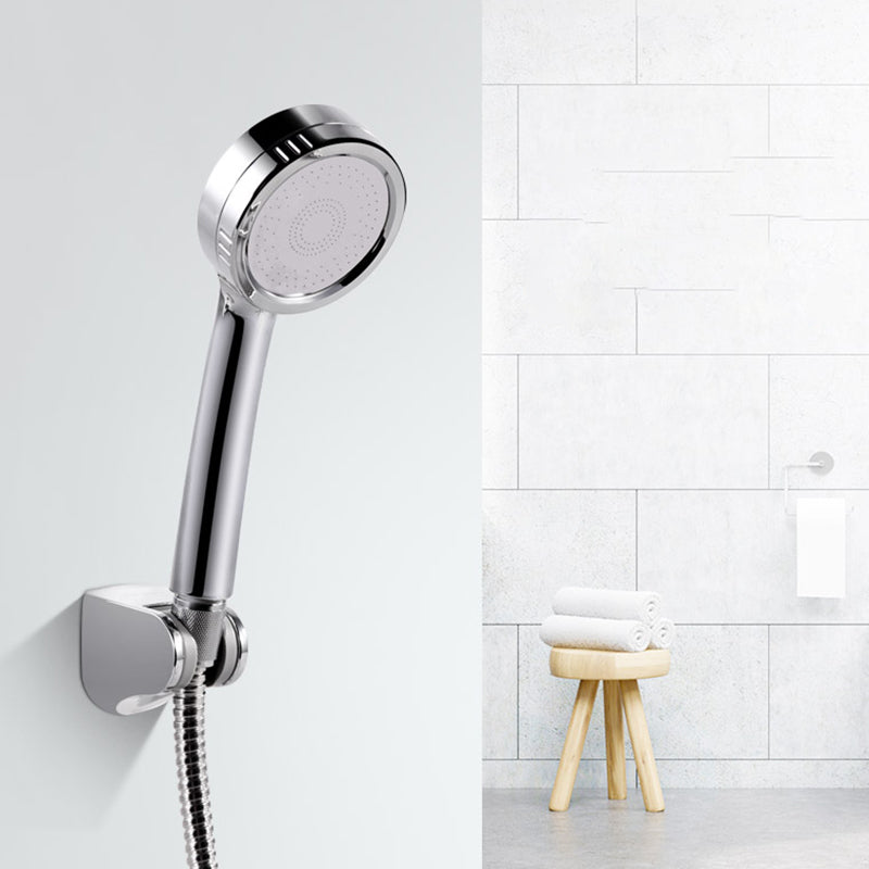 Modern hand shower head 5 spray patterns Chrome Round Wall mounted shower head