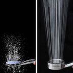 Modern handheld shower head 5 spray patterns chrome round wall mounted shower head