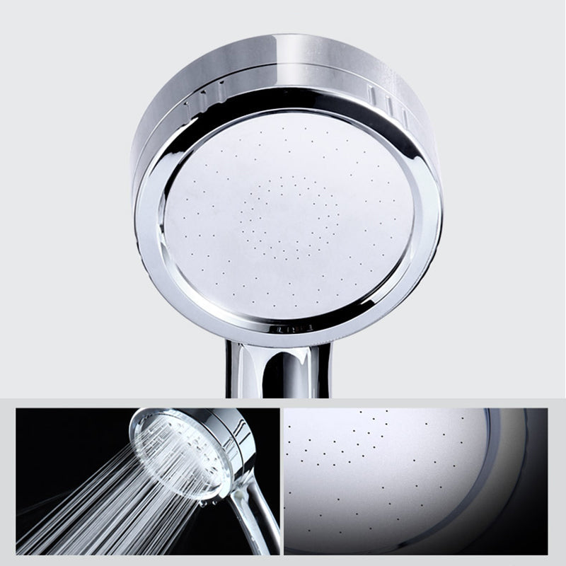 Modern hand shower head 5 spray patterns Chrome Round Wall mounted shower head