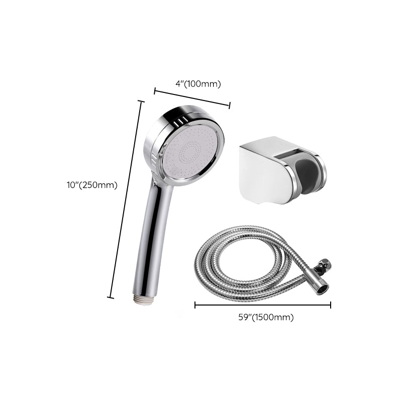 Modern hand shower head 5 spray patterns Chrome Round Wall mounted shower head