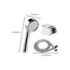 Modern handheld shower head 5 spray patterns chrome round wall mounted shower head