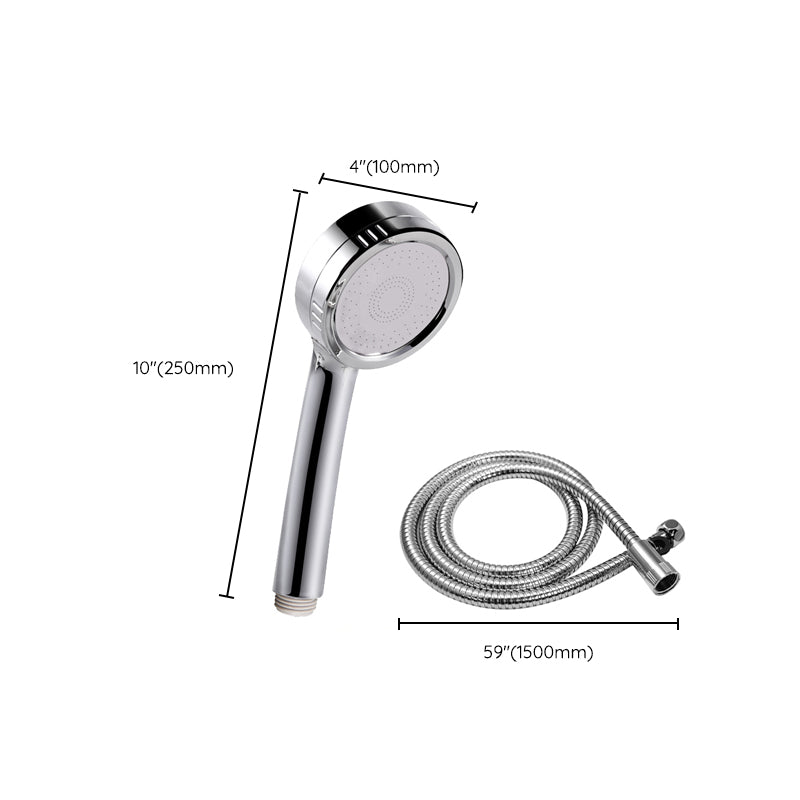 Modern handheld shower head 5 spray patterns chrome round wall mounted shower head