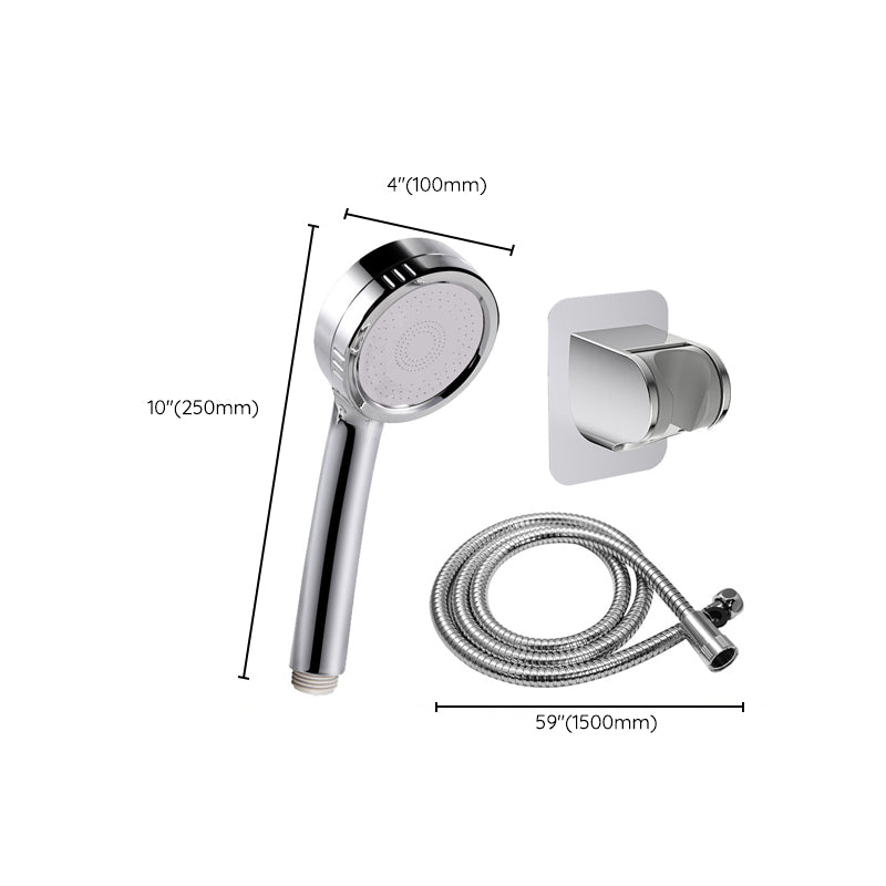 Modern hand shower head 5 spray patterns Chrome Round Wall mounted shower head