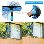 Crystal Clear Window Cleaner – Professional 2-in-1 Telescopic Window and Glass Cleaning System