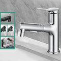 Contemporary Single Color Faucet Low Arc Centerset Sink Faucet for Bathroom