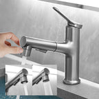 Contemporary Single Color Faucet Low Arc Centerset Sink Faucet for Bathroom