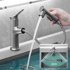 Contemporary Single Color Faucet Low Arc Centerset Sink Faucet for Bathroom