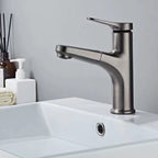 Modern Style Extendable Ship Faucet Copper Single Handle Sink Faucet for the Bathroom