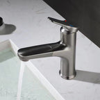 Modern Style Extendable Ship Faucet Copper Single Handle Sink Faucet for the Bathroom