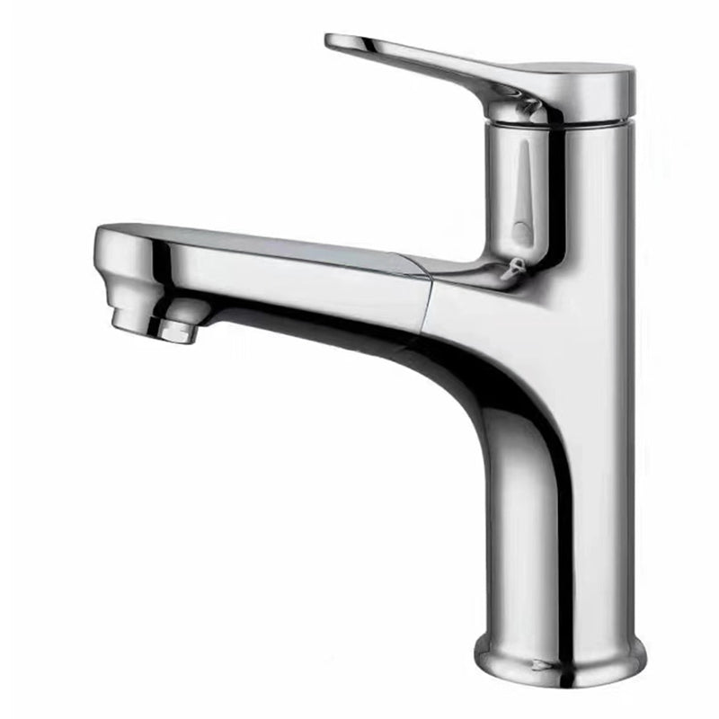 Modern Style Extendable Ship Faucet Copper Single Handle Sink Faucet for the Bathroom