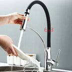 Modern 1-Hand Faucets Copper Touchless with Water Dispenser Standard Kitchen Faucet