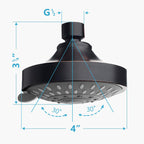 Round metal shower head Traditional adjustable spray pattern shower head