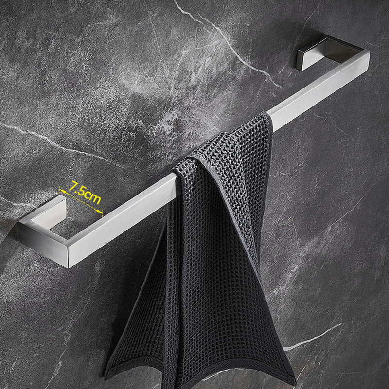 Stainless Steel Bathroom Set 4-Piece Modern Style Simple Bathroom Accessory Set