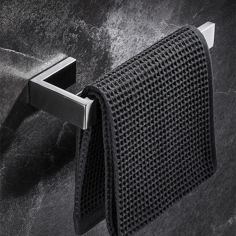 Stainless Steel Bathroom Set 4-Piece Modern Style Simple Bathroom Accessory Set