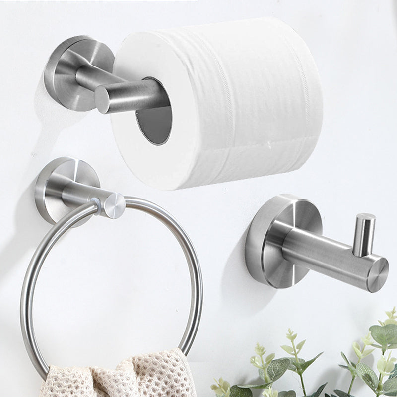 Stainless Steel Bathroom Set 3-piece Modern Style Simple Bathroom Accessories Set