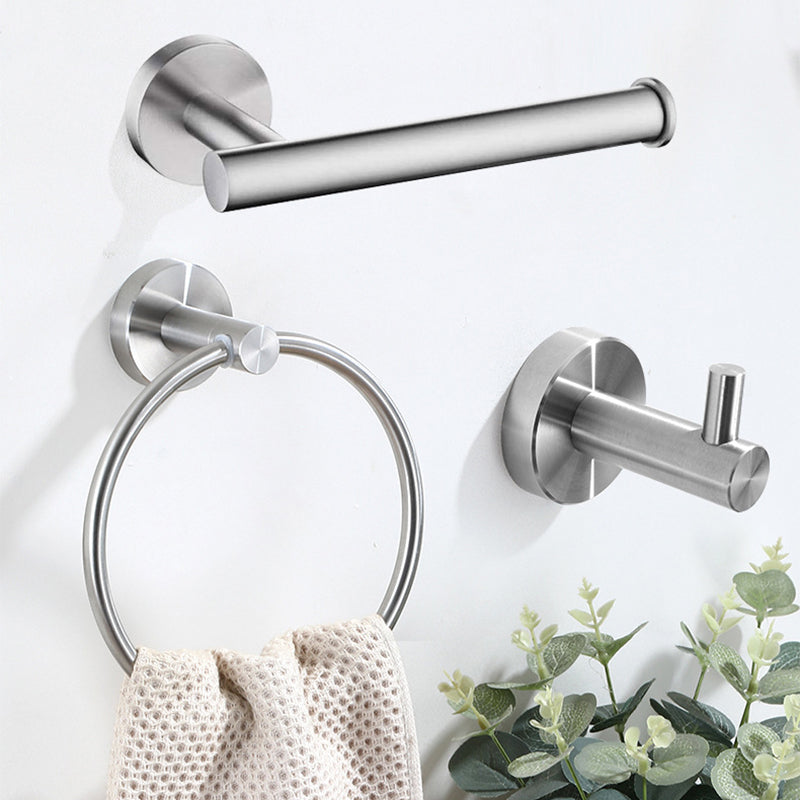 Stainless Steel Bathroom Set 3-piece Modern Style Simple Bathroom Accessories Set