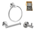 Stainless Steel Bathroom Set 3-piece Modern Style Simple Bathroom Accessories Set