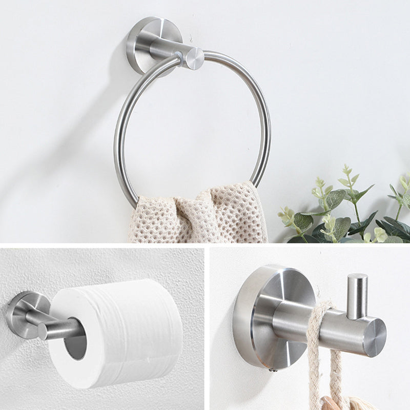 Stainless Steel Bathroom Set 3-piece Modern Style Simple Bathroom Accessories Set