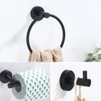 Stainless Steel Bathroom Set 3-piece Modern Style Simple Bathroom Accessories Set