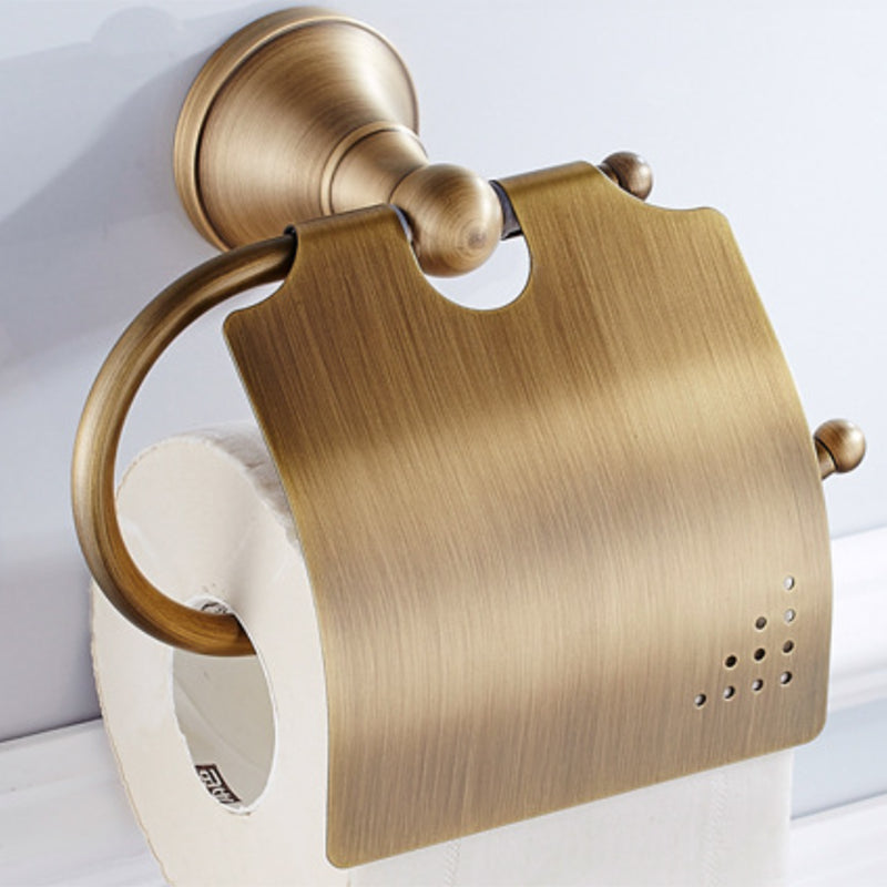 Metal Bathroom Set 4-Piece Traditional Style Gold Bathroom Hardware Set