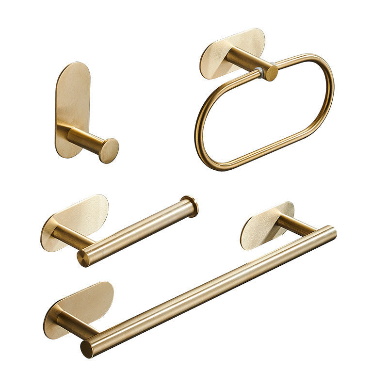 Modern Simple Metal Bathroom Accessories as Individual Piece or in Set in Gold