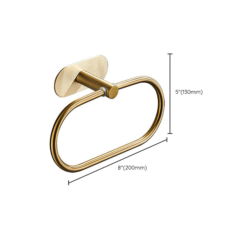 Modern Simple Metal Bathroom Accessories as Individual Piece or in Set in Gold