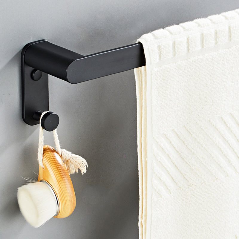 Metal Bathroom Set 5-piece Modern Style Black Bathroom Accessories Set