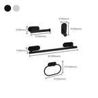 Stainless Steel Bath Set Modern Style Simple Bathroom Accessories Set