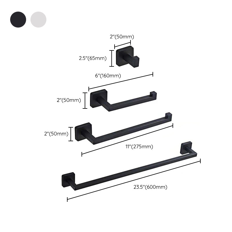 Stainless Steel Bathroom Fittings Modern Style Simple Bathroom Fitting Set