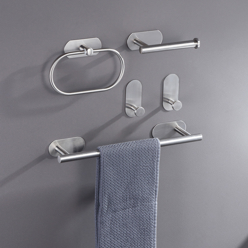 Metal Bathroom Set 4-piece Modern Style Bathroom Fixtures Set