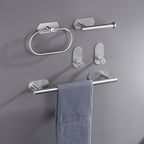 Metal Bathroom Set 4-piece Modern Style Bathroom Fixtures Set