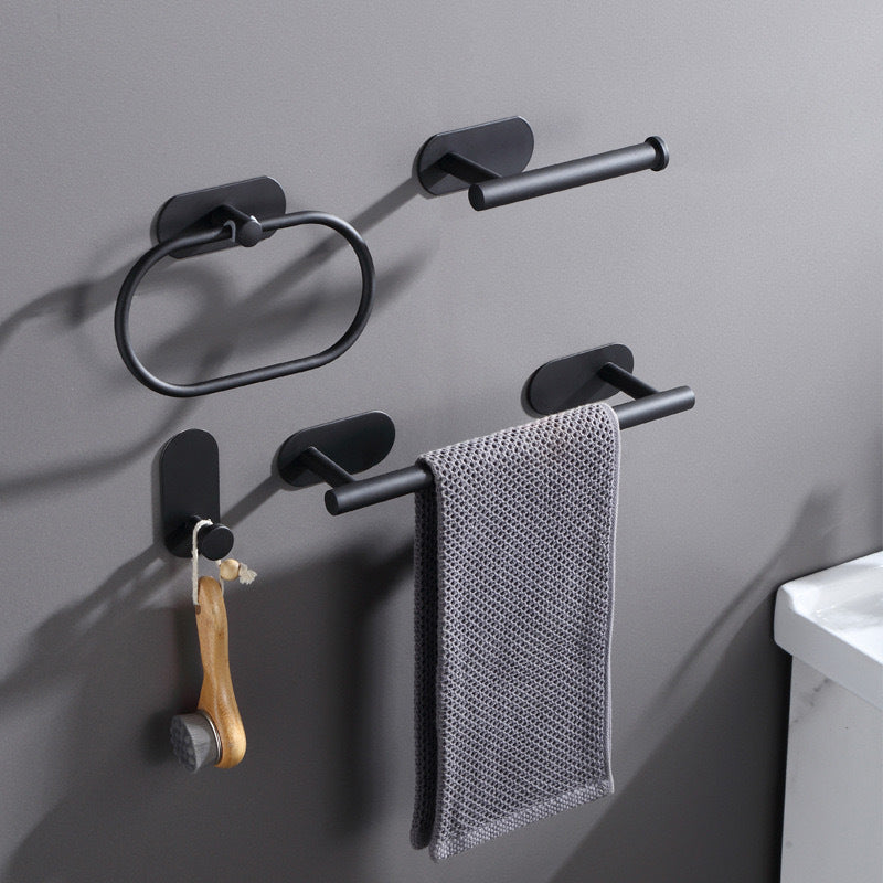Metal Bathroom Set 4-piece Modern Style Bathroom Fixtures Set