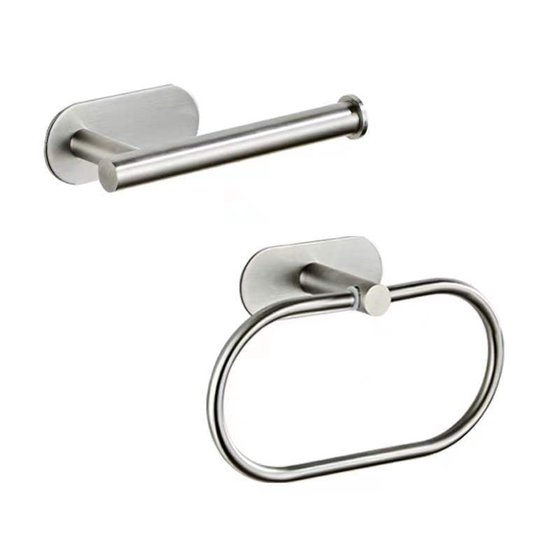 Metal Bathroom Set 4-piece Modern Style Bathroom Fixtures Set