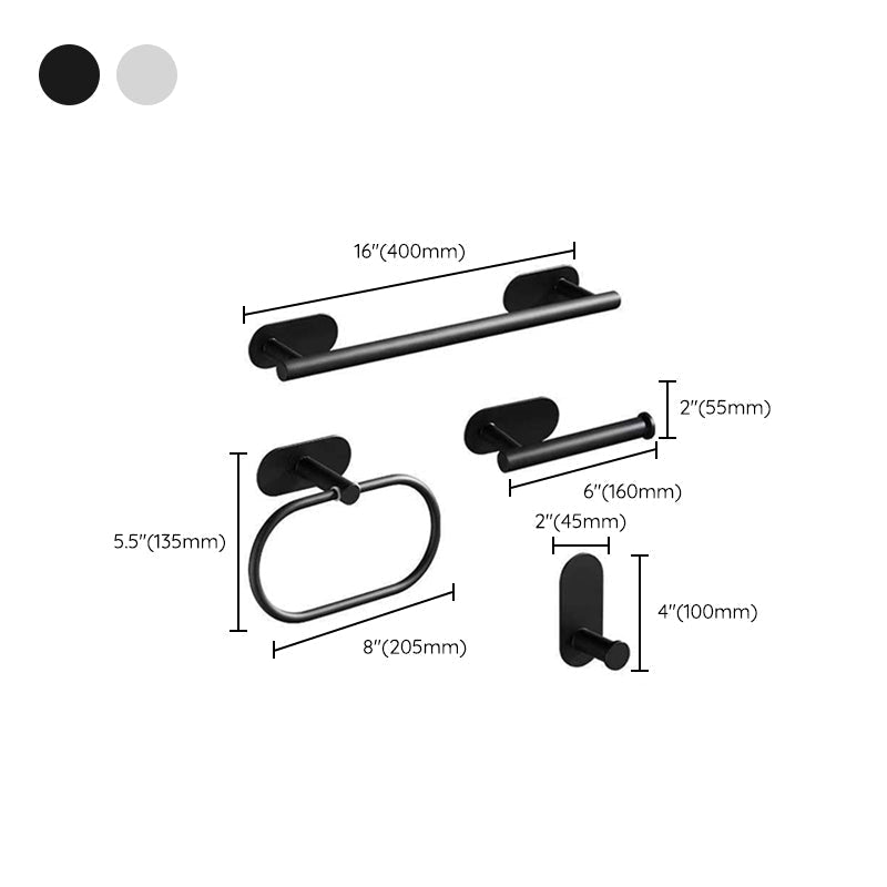 Metal Bathroom Set 4-piece Modern Style Bathroom Fixtures Set