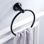 Metal Bathroom Set 4-piece Traditional Style Black Bathroom Accessory Set