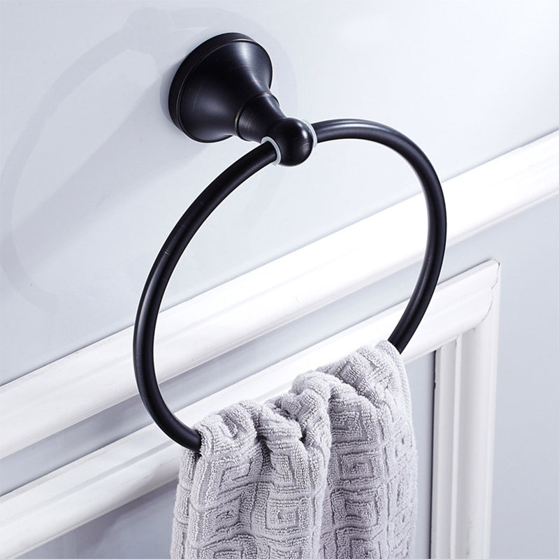 Metal Bathroom Set 4-piece Traditional Style Black Bathroom Accessory Set