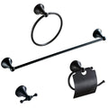 Metal Bathroom Set 4-piece Traditional Style Black Bathroom Accessory Set