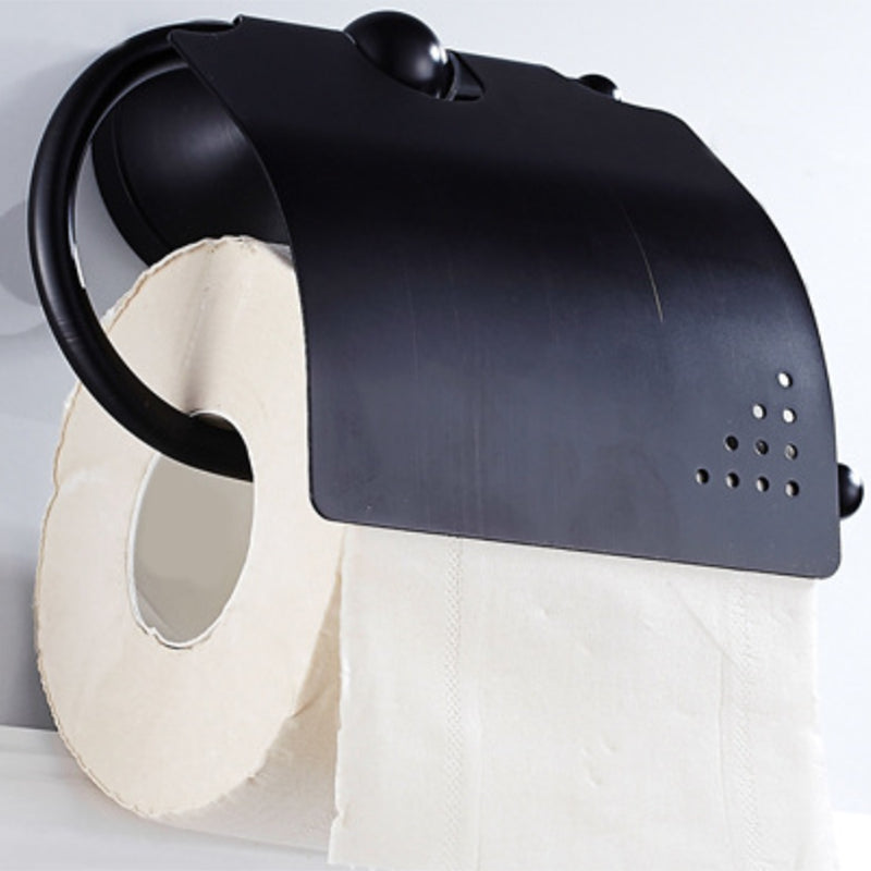 Metal Bathroom Set 4-piece Traditional Style Black Bathroom Accessory Set