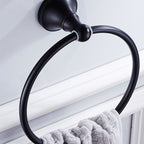 Metal Bathroom Set 4-piece Traditional Style Black Bathroom Accessory Set
