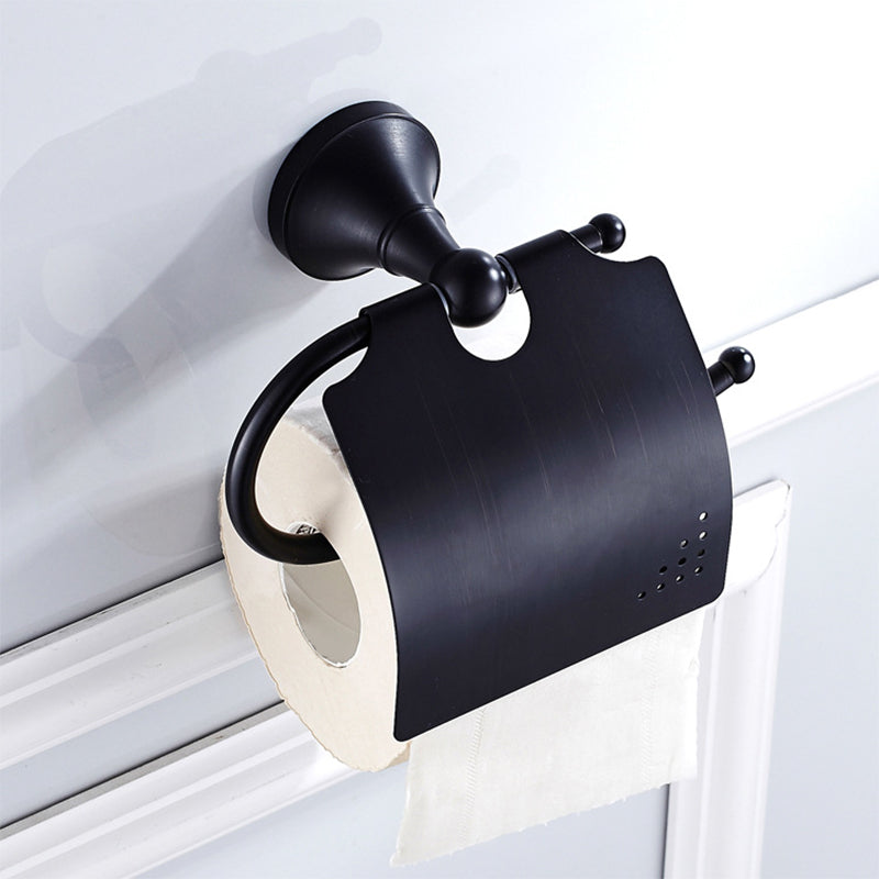 Metal Bathroom Set 4-piece Traditional Style Black Bathroom Accessory Set