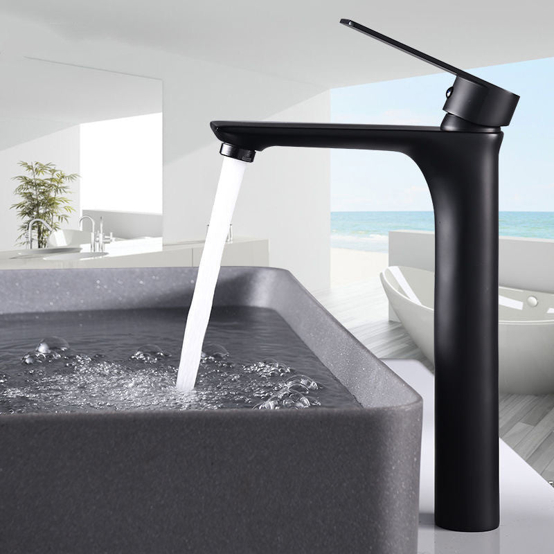 Glam Vessel Sink Faucet Brass Lever Handles with Water Hose Sink Fitting