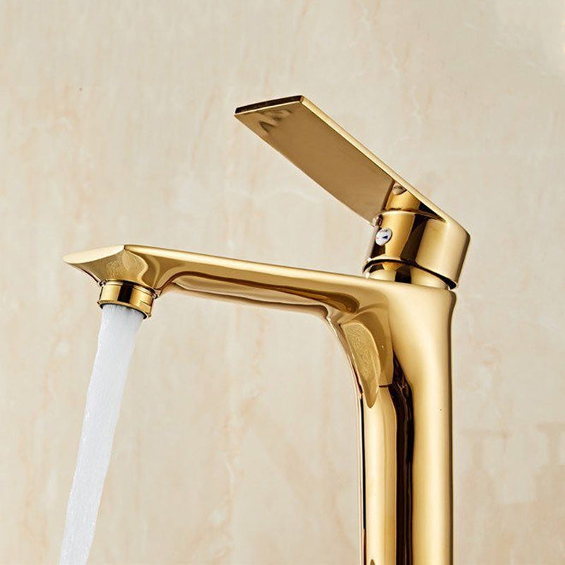 Glam Vessel Sink Faucet Brass Lever Handles with Water Hose Sink Fitting