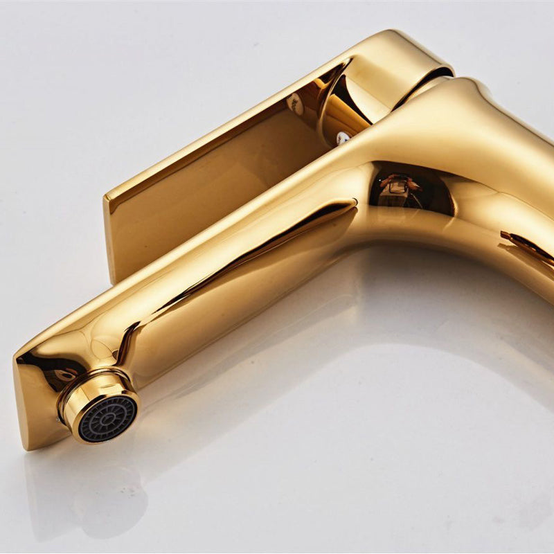 Glam Vessel Sink Faucet Brass Lever Handles with Water Hose Sink Fitting