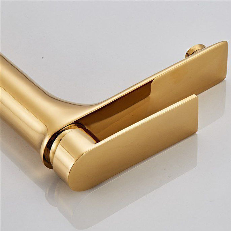 Glam Vessel Sink Faucet Brass Lever Handles with Water Hose Sink Fitting